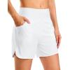 imageG Gradual Womens 35 High Waisted Swim Board Shorts with Pockets Liner Quick Dry Swimsuit Bottoms Bathing Suit for WomenWhite
