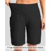 imageG Gradual Womens 9 Long Swim Board Shorts with Pockets High Waisted Knee Length Beach Swimming Shorts for Women with LinerBlack