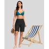 imageG Gradual Womens 9 Long Swim Board Shorts with Pockets High Waisted Knee Length Beach Swimming Shorts for Women with LinerBlack