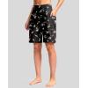 imageG Gradual Womens 9 Long Swim Board Shorts with Pockets High Waisted Knee Length Beach Swimming Shorts for Women with LinerBlack Floral