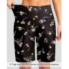 imageG Gradual Womens 9 Long Swim Board Shorts with Pockets High Waisted Knee Length Beach Swimming Shorts for Women with LinerBlack Floral