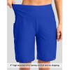 imageG Gradual Womens 9 Long Swim Board Shorts with Pockets High Waisted Knee Length Beach Swimming Shorts for Women with LinerBlue