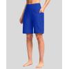 imageG Gradual Womens 9 Long Swim Board Shorts with Pockets High Waisted Knee Length Beach Swimming Shorts for Women with LinerBlue