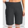 imageG Gradual Womens 9 Long Swim Board Shorts with Pockets High Waisted Knee Length Beach Swimming Shorts for Women with LinerDark Grey