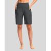 imageG Gradual Womens 9 Long Swim Board Shorts with Pockets High Waisted Knee Length Beach Swimming Shorts for Women with LinerDark Grey