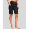 imageG Gradual Womens 9 Long Swim Board Shorts with Pockets High Waisted Knee Length Beach Swimming Shorts for Women with LinerGrey Camo