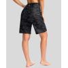 imageG Gradual Womens 9 Long Swim Board Shorts with Pockets High Waisted Knee Length Beach Swimming Shorts for Women with LinerGrey Camo