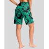 imageG Gradual Womens 9 Long Swim Board Shorts with Pockets High Waisted Knee Length Beach Swimming Shorts for Women with LinerLeaf
