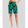 imageG Gradual Womens 9 Long Swim Board Shorts with Pockets High Waisted Knee Length Beach Swimming Shorts for Women with LinerLeaf