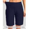 imageG Gradual Womens 9 Long Swim Board Shorts with Pockets High Waisted Knee Length Beach Swimming Shorts for Women with LinerNavy