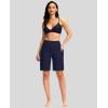imageG Gradual Womens 9 Long Swim Board Shorts with Pockets High Waisted Knee Length Beach Swimming Shorts for Women with LinerNavy