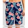 imageG Gradual Womens 9 Long Swim Board Shorts with Pockets High Waisted Knee Length Beach Swimming Shorts for Women with LinerNavy Flower