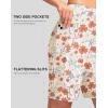 imageG Gradual Womens 9 Long Swim Board Shorts with Pockets High Waisted Knee Length Beach Swimming Shorts for Women with LinerOrange Flower