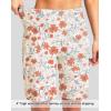 imageG Gradual Womens 9 Long Swim Board Shorts with Pockets High Waisted Knee Length Beach Swimming Shorts for Women with LinerOrange Flower