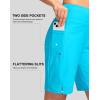 imageG Gradual Womens 9 Long Swim Board Shorts with Pockets High Waisted Knee Length Beach Swimming Shorts for Women with LinerSky Blue