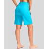 imageG Gradual Womens 9 Long Swim Board Shorts with Pockets High Waisted Knee Length Beach Swimming Shorts for Women with LinerSky Blue