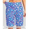 imageG Gradual Womens 9 Long Swim Board Shorts with Pockets High Waisted Knee Length Beach Swimming Shorts for Women with LinerSun Flower