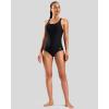 imageG Gradual Womens Athletic One Piece Swimsuit with Adjustable Straps Competitive Racerback Modest Bathing Suit for WomenA Black