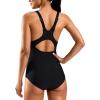 imageG Gradual Womens Athletic One Piece Swimsuit with Adjustable Straps Competitive Racerback Modest Bathing Suit for WomenA Black