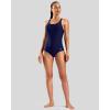 imageG Gradual Womens Athletic One Piece Swimsuit with Adjustable Straps Competitive Racerback Modest Bathing Suit for WomenA Navy
