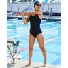 imageG Gradual Womens Athletic One Piece Swimsuit with Adjustable Straps Competitive Racerback Modest Bathing Suit for WomenBlackDeep Blue