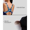 imageG Gradual Womens Athletic One Piece Swimsuit with Adjustable Straps Competitive Racerback Modest Bathing Suit for WomenNavyBlue Leaf