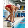 imageG Gradual Womens Athletic One Piece Swimsuit with Adjustable Straps Competitive Racerback Modest Bathing Suit for WomenRed