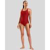 imageG Gradual Womens Athletic One Piece Swimsuit with Adjustable Straps Competitive Racerback Modest Bathing Suit for WomenRed