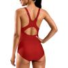 imageG Gradual Womens Athletic One Piece Swimsuit with Adjustable Straps Competitive Racerback Modest Bathing Suit for WomenRed
