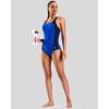 imageG Gradual Womens Athletic One Piece Swimsuit with Adjustable Straps Competitive Racerback Modest Bathing Suit for WomenRoyal BlueBlack