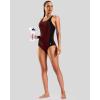 imageG Gradual Womens Athletic One Piece Swimsuit with Adjustable Straps Competitive Racerback Modest Bathing Suit for WomenWineBlack