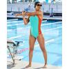imageG Gradual Womens Athletic One Piece Swimsuit with Adjustable Straps Competitive Racerback Modest Bathing Suit for WomenX AquaOrange