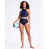 imageG Gradual Womens High Waisted Bikini Bottoms Tummy Control Swim Bottom Full Coverage Bathing Suit Swimsuit Bottoms for WomenNavy
