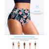 imageG Gradual Womens High Waisted Bikini Bottoms Tummy Control Swim Bottom Full Coverage Bathing Suit Swimsuit Bottoms for WomenNavy Flower