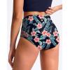imageG Gradual Womens High Waisted Bikini Bottoms Tummy Control Swim Bottom Full Coverage Bathing Suit Swimsuit Bottoms for WomenNavy Flower