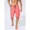 imageMens Swim Trunks Quick Dry Board Shorts with Zipper Pockets Beach Shorts Bathing Suits for Men  No Mesh LinerPink