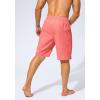 imageMens Swim Trunks Quick Dry Board Shorts with Zipper Pockets Beach Shorts Bathing Suits for Men  No Mesh LinerPink