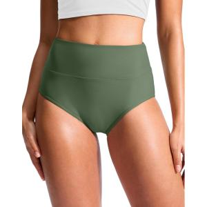 imageG Gradual Womens High Waisted Bikini Bottoms Tummy Control Swim Bottom Full Coverage Bathing Suit Swimsuit Bottoms for WomenGreen