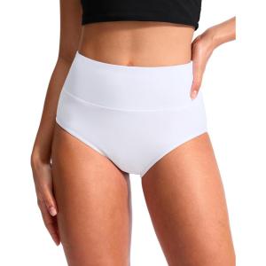 imageG Gradual Womens High Waisted Bikini Bottoms Tummy Control Swim Bottom Full Coverage Bathing Suit Swimsuit Bottoms for WomenWhite