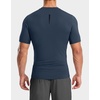 image:imageCompression Shirt Men Short Sleeve Dry Fit TShirt Athletic Workout Base Layer Moisture Wicking Undershirts for MenDusty Blue