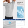 image:imageCompression Shirt Men Short Sleeve Dry Fit TShirt Athletic Workout Base Layer Moisture Wicking Undershirts for MenGull Gray