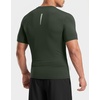 image:imageCompression Shirt Men Short Sleeve Dry Fit TShirt Athletic Workout Base Layer Moisture Wicking Undershirts for MenOlive