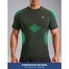 image:imageCompression Shirt Men Short Sleeve Dry Fit TShirt Athletic Workout Base Layer Moisture Wicking Undershirts for MenOlive