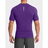 image:imageCompression Shirt Men Short Sleeve Dry Fit TShirt Athletic Workout Base Layer Moisture Wicking Undershirts for MenPurple