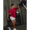 image:imageCompression Shirt Men Short Sleeve Dry Fit TShirt Athletic Workout Base Layer Moisture Wicking Undershirts for MenRed