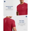 image:imageCompression Shirt Men Short Sleeve Dry Fit TShirt Athletic Workout Base Layer Moisture Wicking Undershirts for MenRed