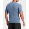 image:imageCompression Shirt Men Short Sleeve Dry Fit TShirt Athletic Workout Base Layer Moisture Wicking Undershirts for MenSlate Blue