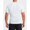 image:imageCompression Shirt Men Short Sleeve Dry Fit TShirt Athletic Workout Base Layer Moisture Wicking Undershirts for MenWhite
