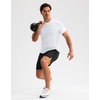 image:imageCompression Shirt Men Short Sleeve Dry Fit TShirt Athletic Workout Base Layer Moisture Wicking Undershirts for MenWhite