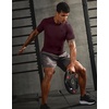 image:imageCompression Shirt Men Short Sleeve Dry Fit TShirt Athletic Workout Base Layer Moisture Wicking Undershirts for MenWine